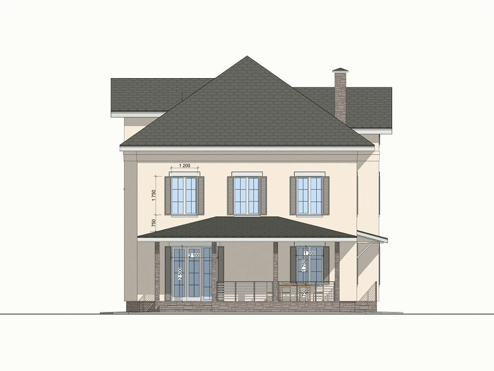 Проект дома из несъемной опалубки Бордо двухэтажный 12х12 – компания ...